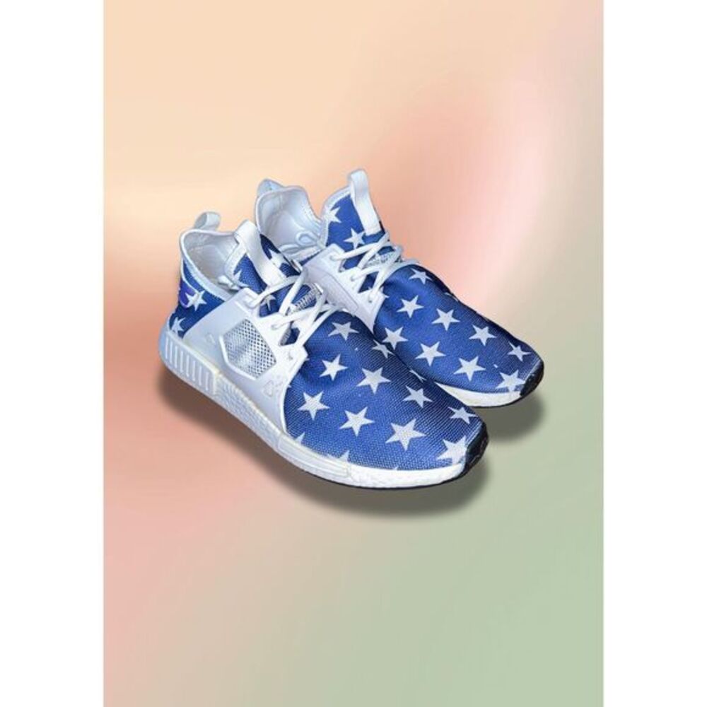 Stars & Stripes Patriotic Sneakers USA Red White Blue Men's Size 10